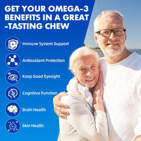 Gummies Omega-3 Saajoor, vue de face avec étiquette