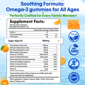 Gummies Omega 3 Sijigood, présentation sur une table
