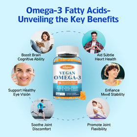 Gummies Omega 3 Sijigood, vue de dessus avec quelques gummies