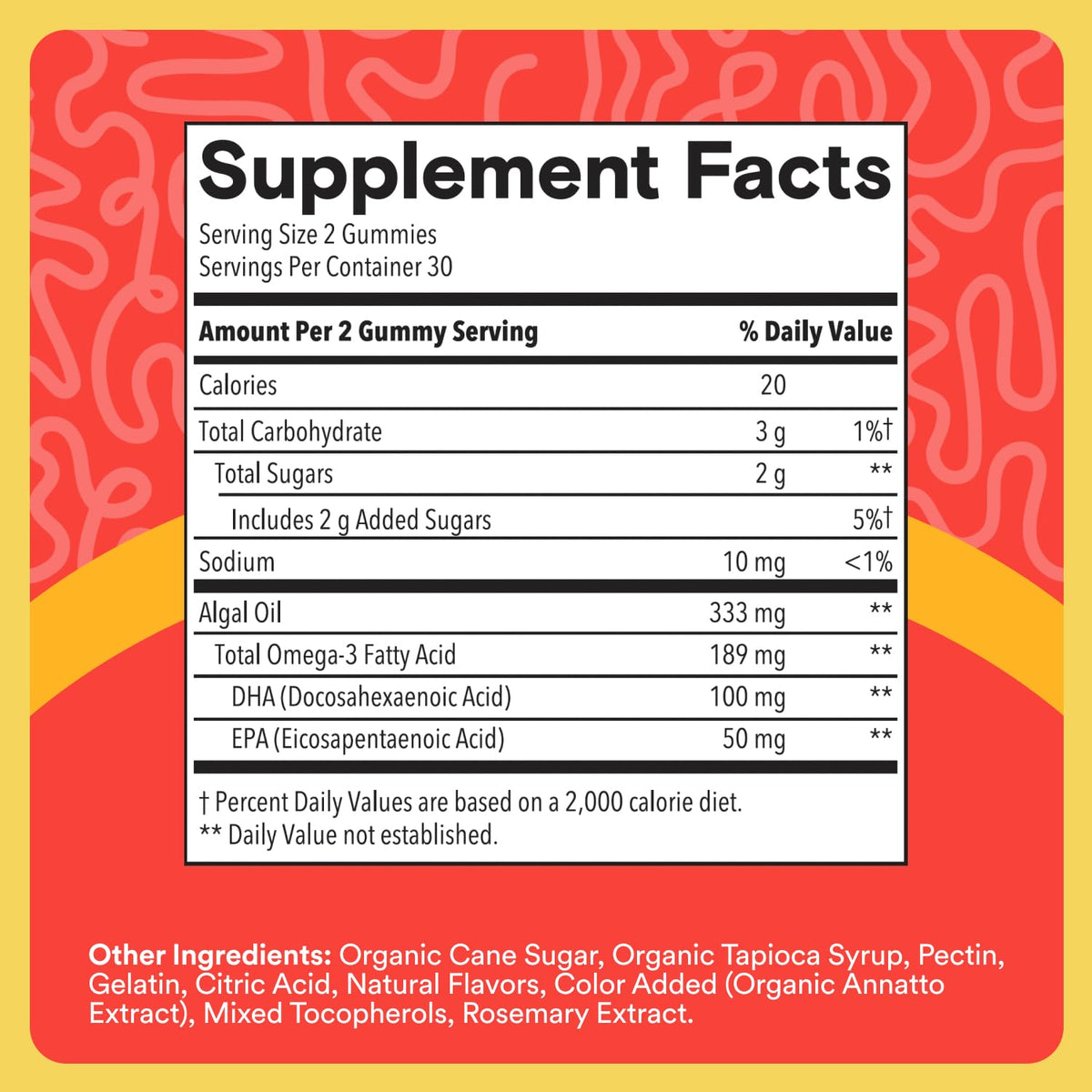 Gummies Omega-3 SmartyPants pour enfants à côté d'un fruit
