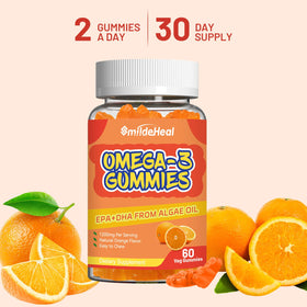 Gummies Omega 3 Vegan SmildeHeal 1000mg avec une cuillère
