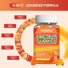 Gummies Omega 3 Vegan SmildeHeal 1000mg côté de la boîte