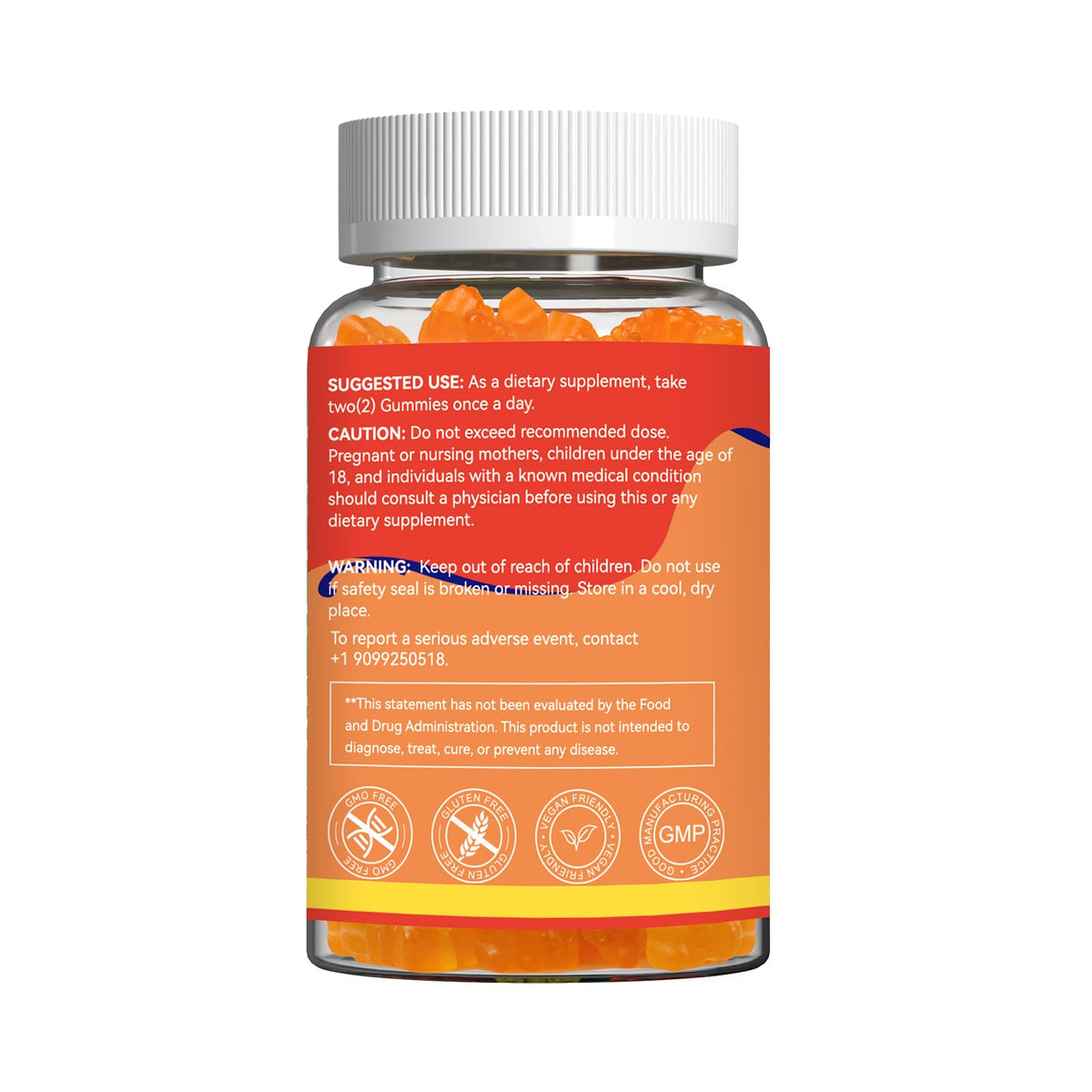 Gummies Omega 3 Vegan SmildeHeal 1000mg sur fond blanc