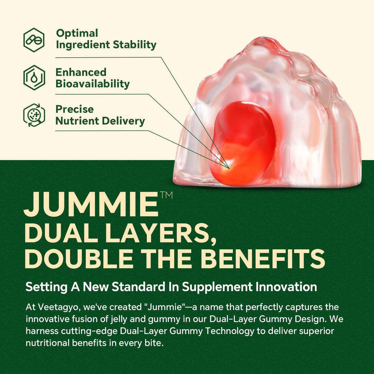 Gummies Omega 3 Végans VEETAGYO, contenant ouvert