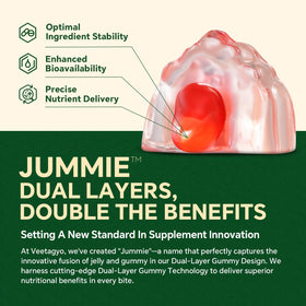 Gummies Omega 3 Végans VEETAGYO, contenant ouvert