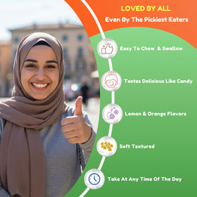 Gummies Omega 3 Végétales SHIFAA NUTRITION avec étiquette Halal