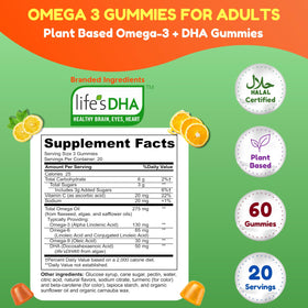 Gummies Omega 3 Végétales SHIFAA NUTRITION avec saveur d'orange