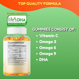 Gummies Omega 3 Végétales SHIFAA NUTRITION sur une table