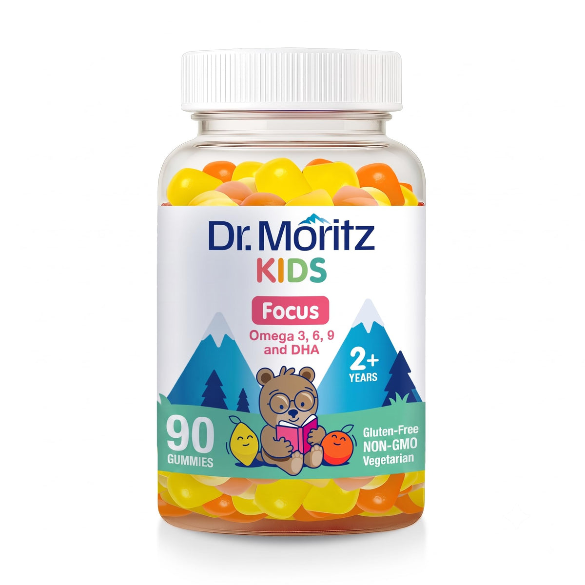 Gummies Omega 3 Végétaliens DR. MORITZ boîte avant vue