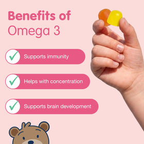 Gummies Omega 3 Végétaliens DR. MORITZ boîte ouverte avec gummies