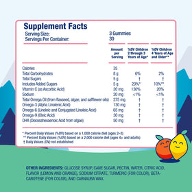 Gummies Omega 3 Végétaliens DR. MORITZ ingrédients sur l'étiquette
