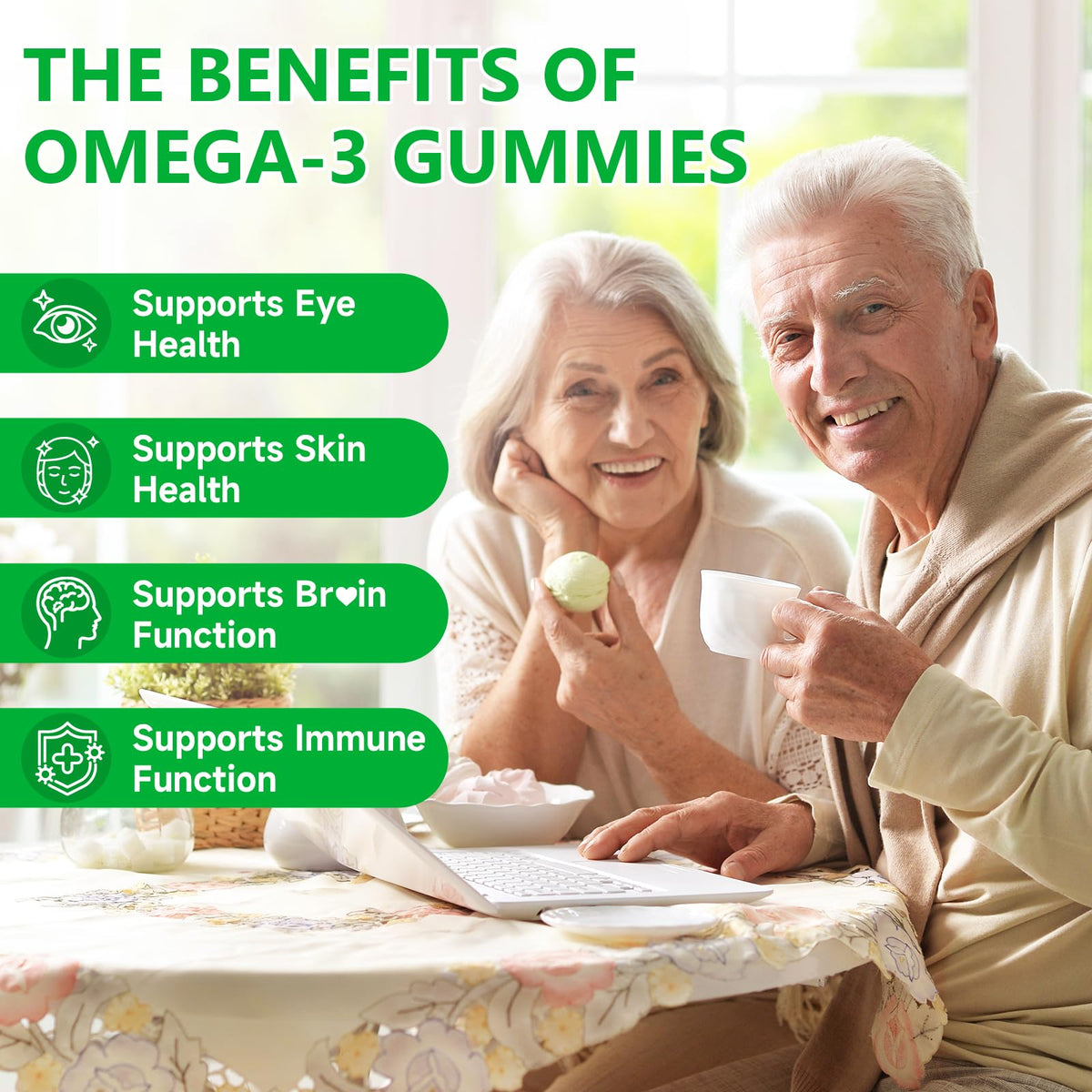 Gummies Omega 3 XIAAN 1000mg avec des framboises fraîches