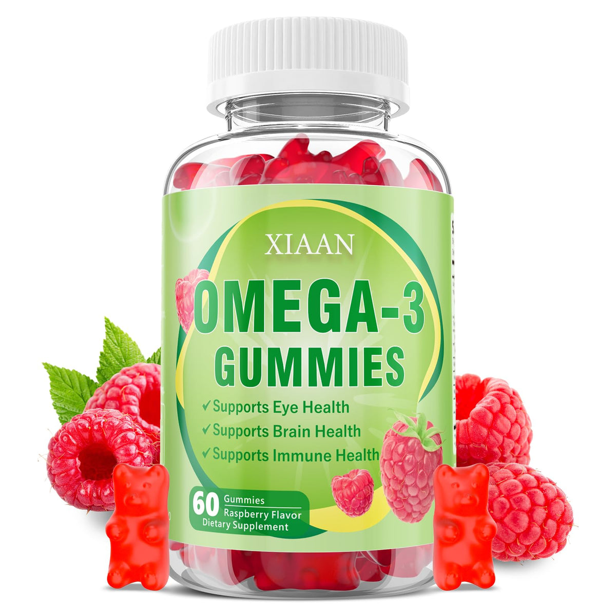 Gummies Omega 3 XIAAN 1000mg vue avant avec emballage
