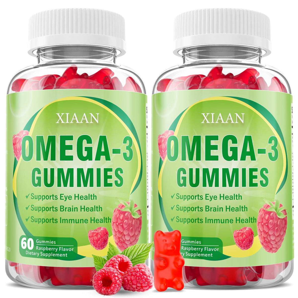Gummies Omega 3 XIAAN 1000mg vue de face en pot