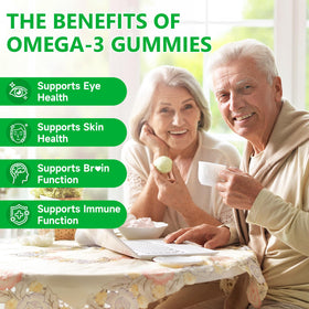 Gummies Omega 3 XIAAN montrant une portion dans une cuillère