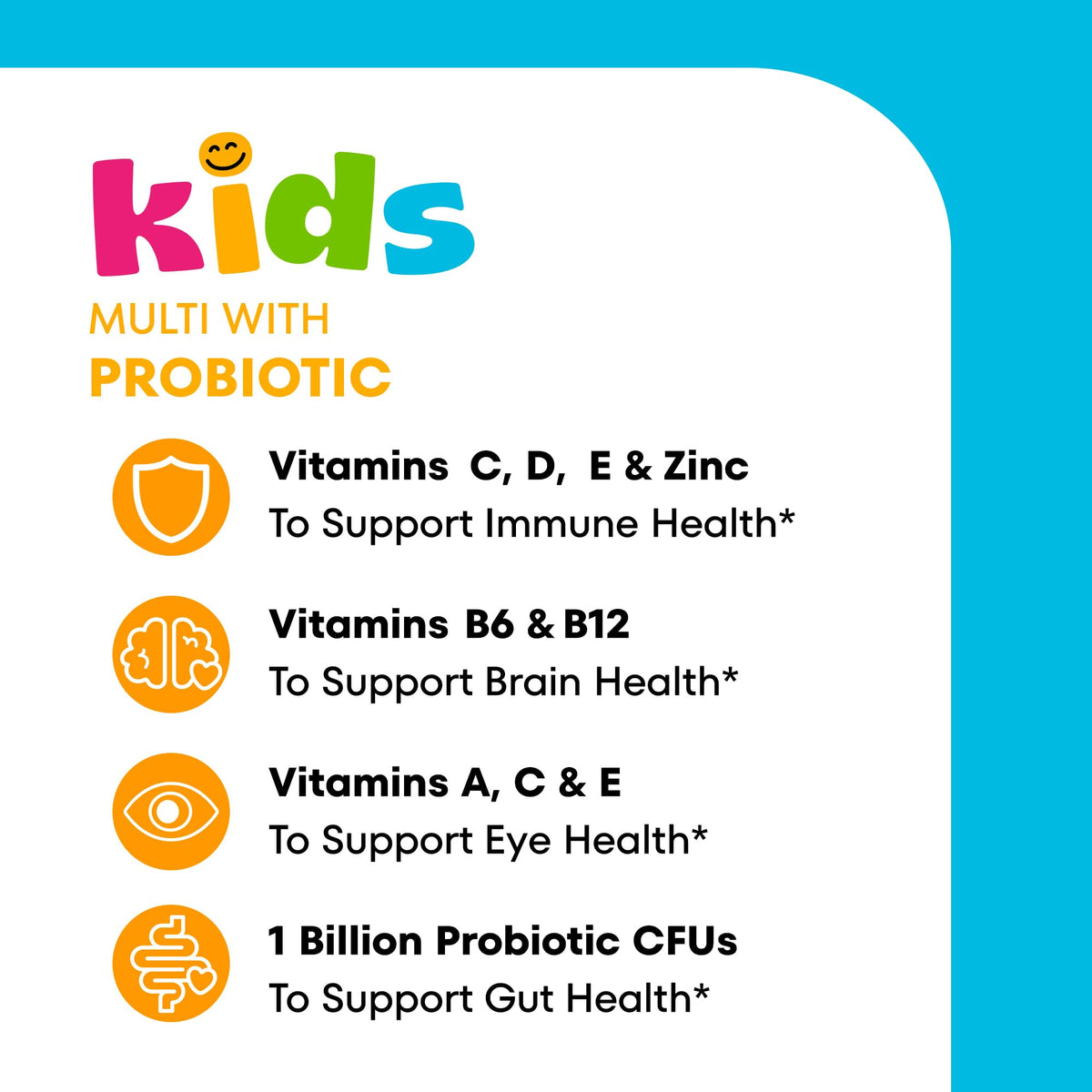 Gummies ONE A DAY pour enfants avec une portion de deux gummies