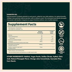 Gummies OYEMATE, ingrédients affichés sur l'étiquette