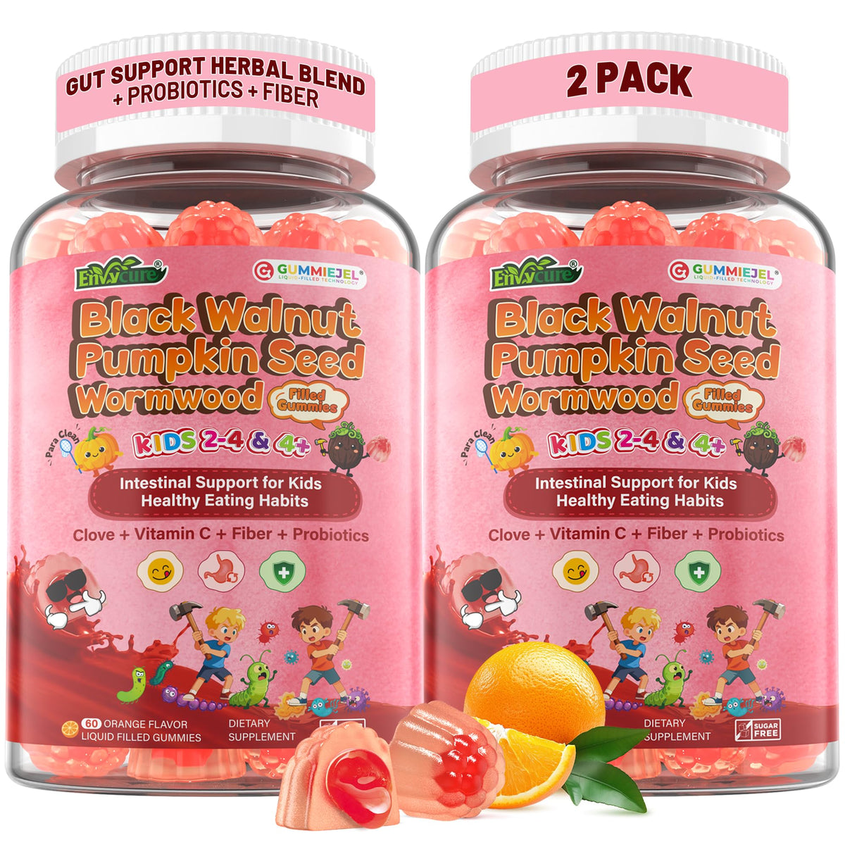 Gummies Para Clean EnvyCure pour enfants, paquet de 227g
