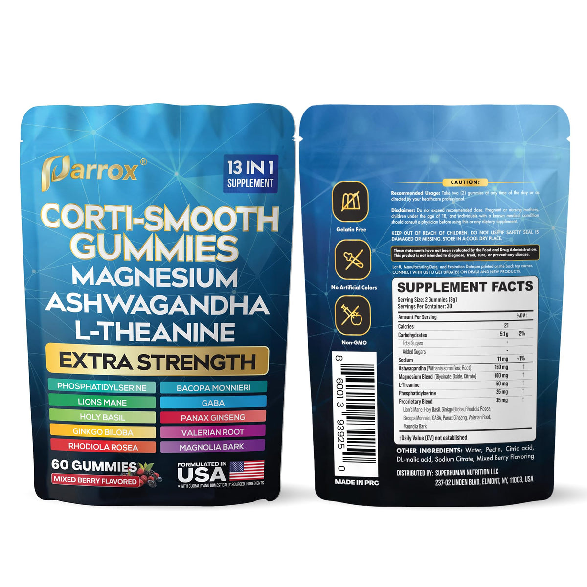 Gummies Parrox Corti-Smooth en gros plan