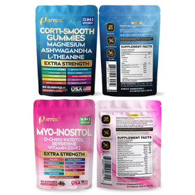 Gummies Parrox Cortisol & Myo-Inositol 150ct en gros plan