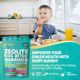 Gummies Parrox Enfants 9-en-1, gros plan sur la texture