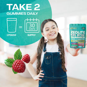 Gummies Parrox Enfants 9-en-1, présentation avec fruits frais