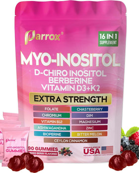 Gummies Parrox Myo-Inositol & D-Chiro Inositol en vue de face