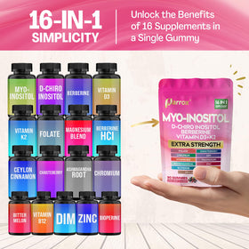 Gummies Parrox Myo-Inositol & D-Chiro Inositol sur une table