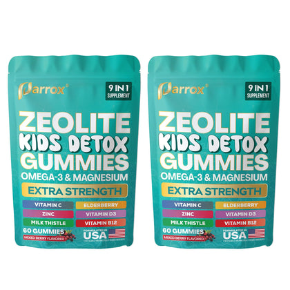 Gummies Parrox pour enfants 9-en-1 saveur baie mixte, emballage avant