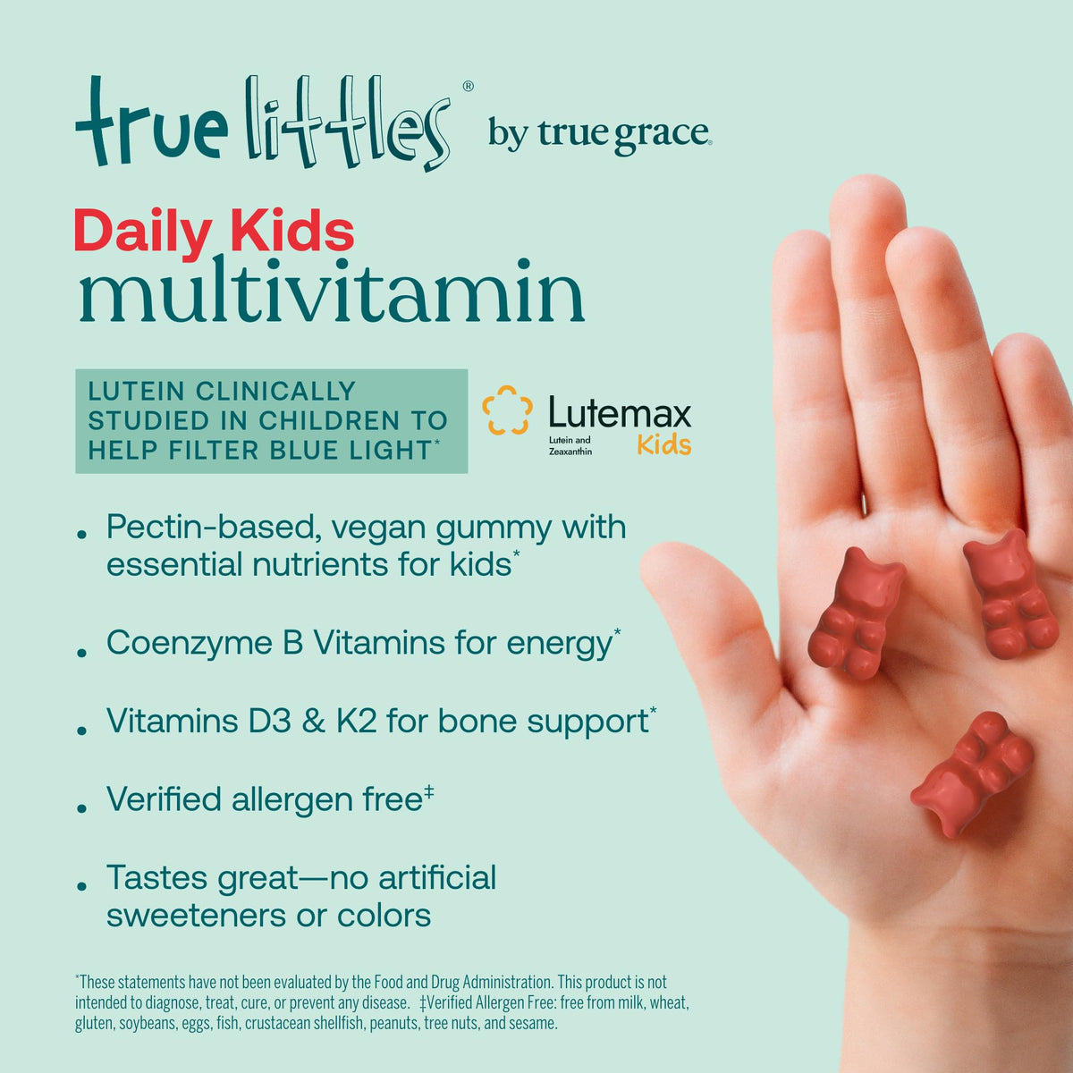 Gummies pectine True Grace en forme de fruits