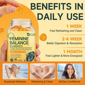 Gummies pH Équilibre Femmes avec étiquette claire