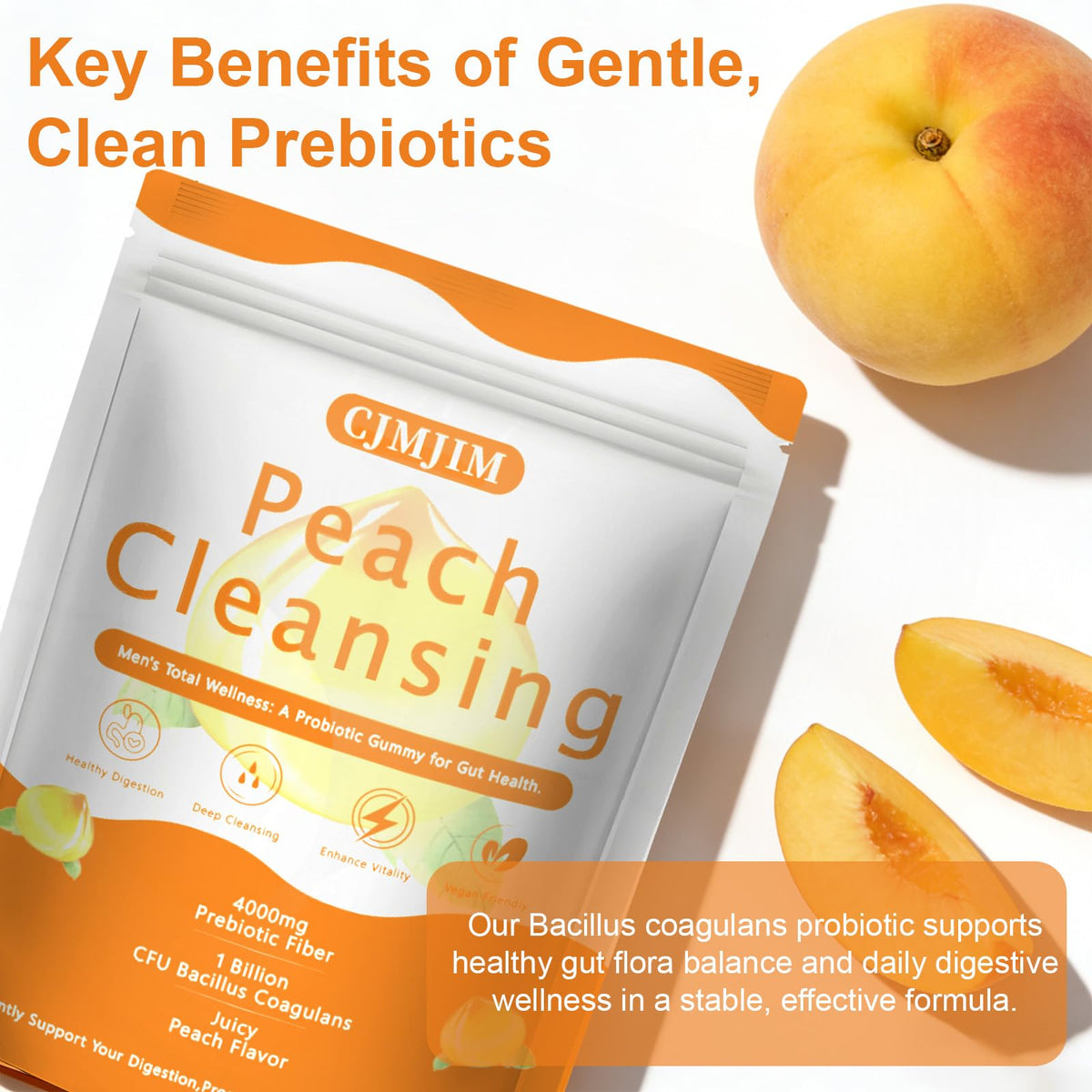 Gummies PKQLQ, mise en scène avec des fruits frais