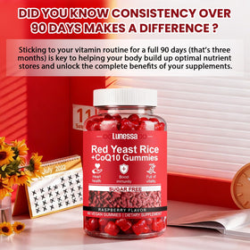 Gummies Plaxssuss riz rouge et CoQ10 en portion