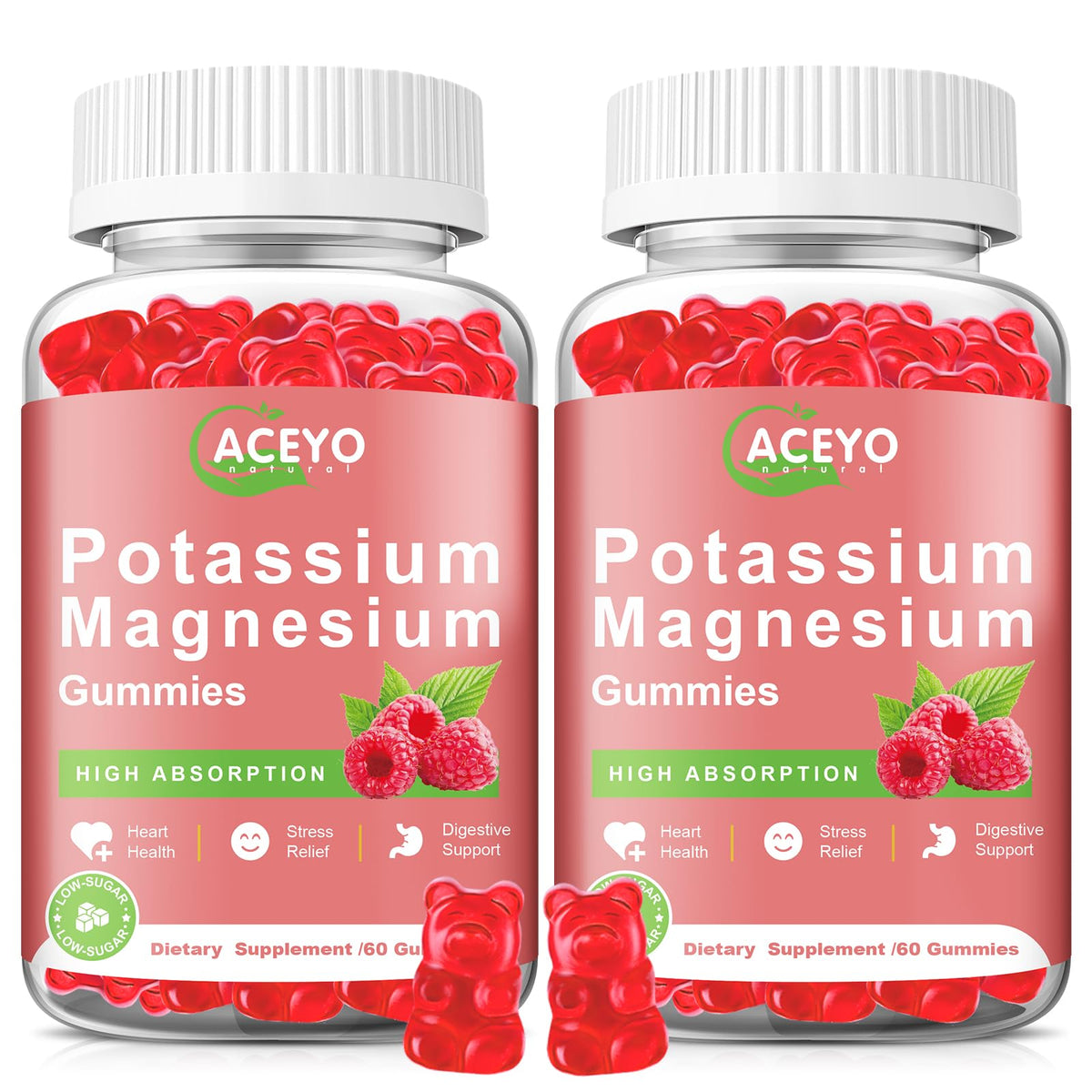Gummies Potassium Magnésium ACEYO 300mg avant en vue de face