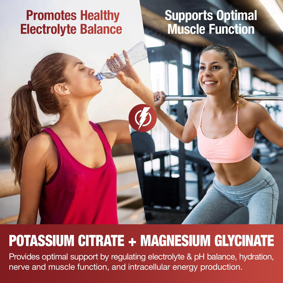 Gummies Potassium Magnésium Haohan avec des fruits frais en arrière-plan