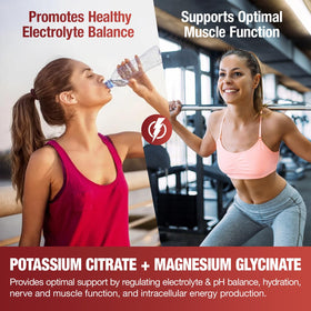 Gummies Potassium Magnésium Haohan avec des fruits frais en arrière-plan