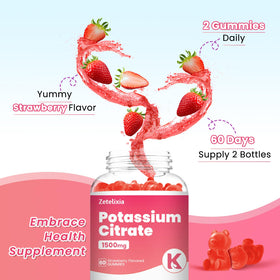 Gummies Potassium Zetelixia avec une cuillère en bois
