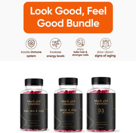 Gummies pour cheveux, peau et ongles de Black Girl Vitamins en vue de face