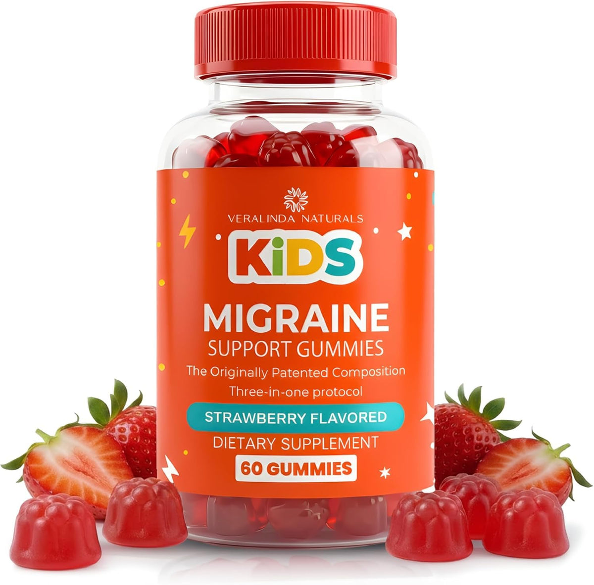 Gummies pour enfants Veralinda 60 gummies avec packaging coloré