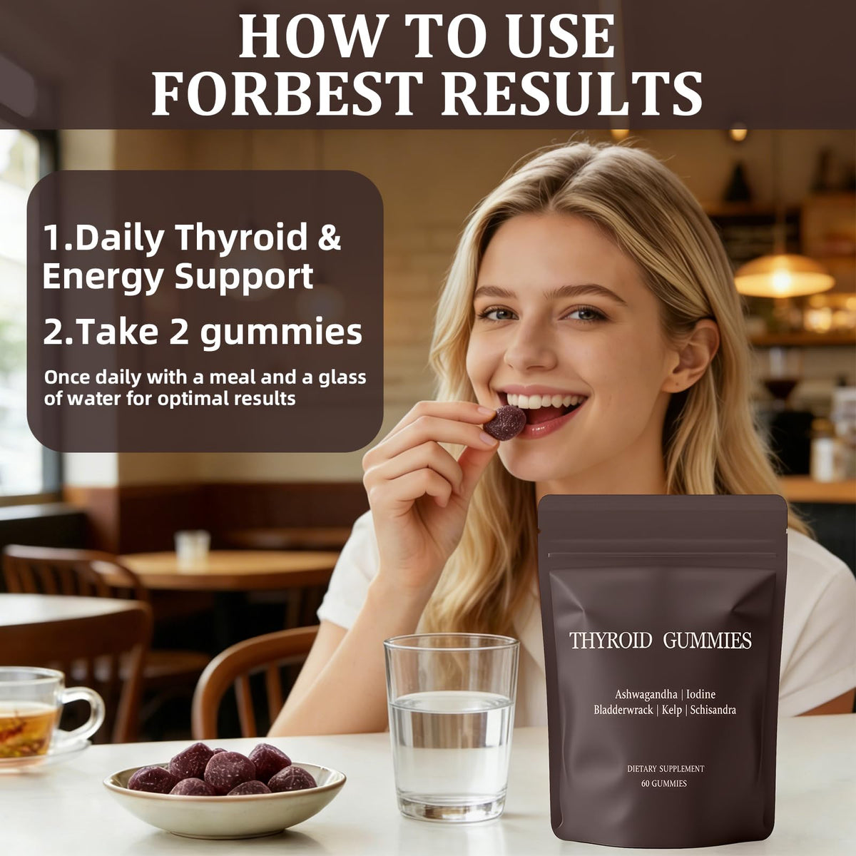 Gummies pour la thyroïde XGZcosmetics, format pratique