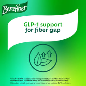 Gummies prébiotiques Benefiber sur une table avec fruits