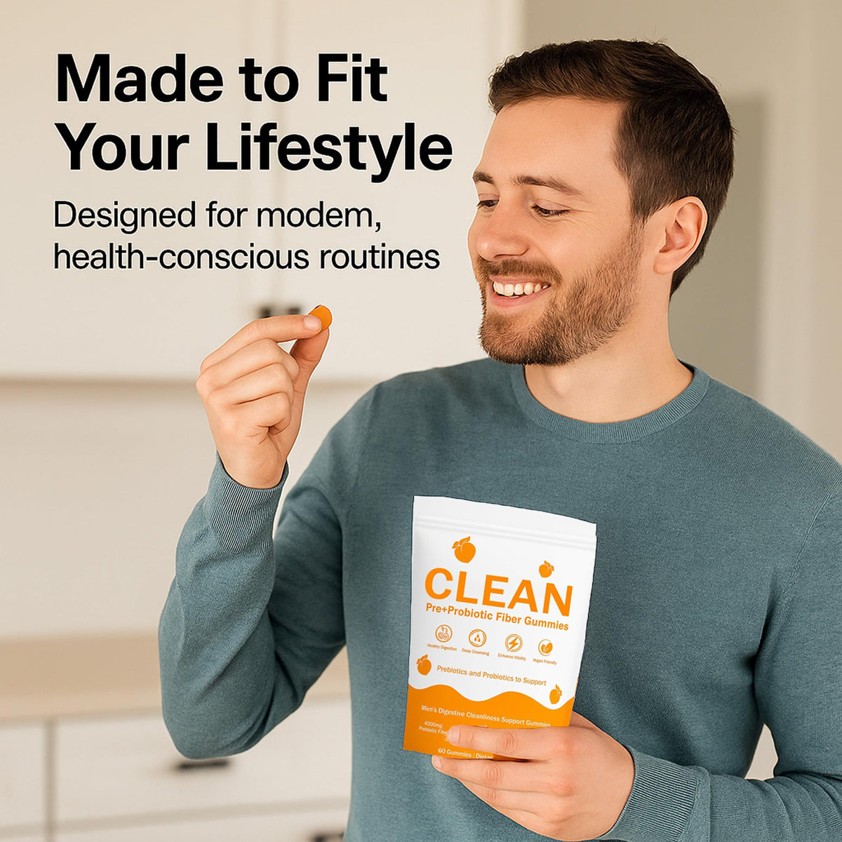 Gummies prébiotiques NEWUREHO, étiquette du produit