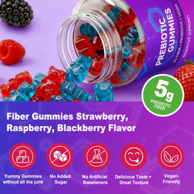 Gummies prébiotiques Olyvaresta montrant la texture de pectine