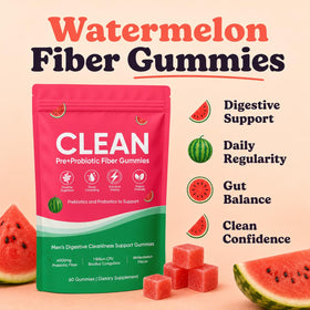 Gummies prébiotiques TADALAPRO sur une table avec des fruits