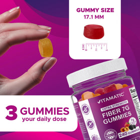 Gummies prébiotiques Vitamatic dans une main