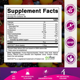 Gummies prébiotiques Vitamatic sur une table