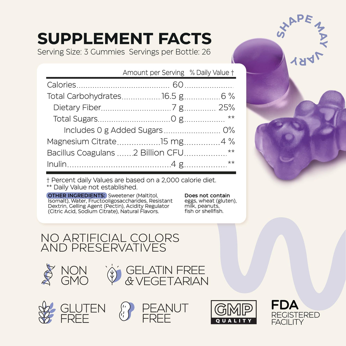 Gummies prébiotiques Wellneum dans la main