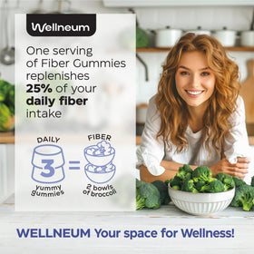 Gummies prébiotiques Wellneum en gros plan