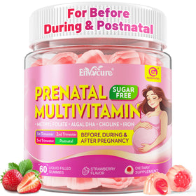 Gummies prénatales EnvyCure avec Fer, DHA et Choline, vue de face