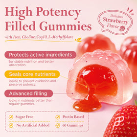 Gummies prénatales GREABBY, ingrédients bio